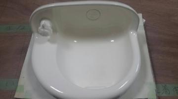 陶器洗面ボウルの再塗装