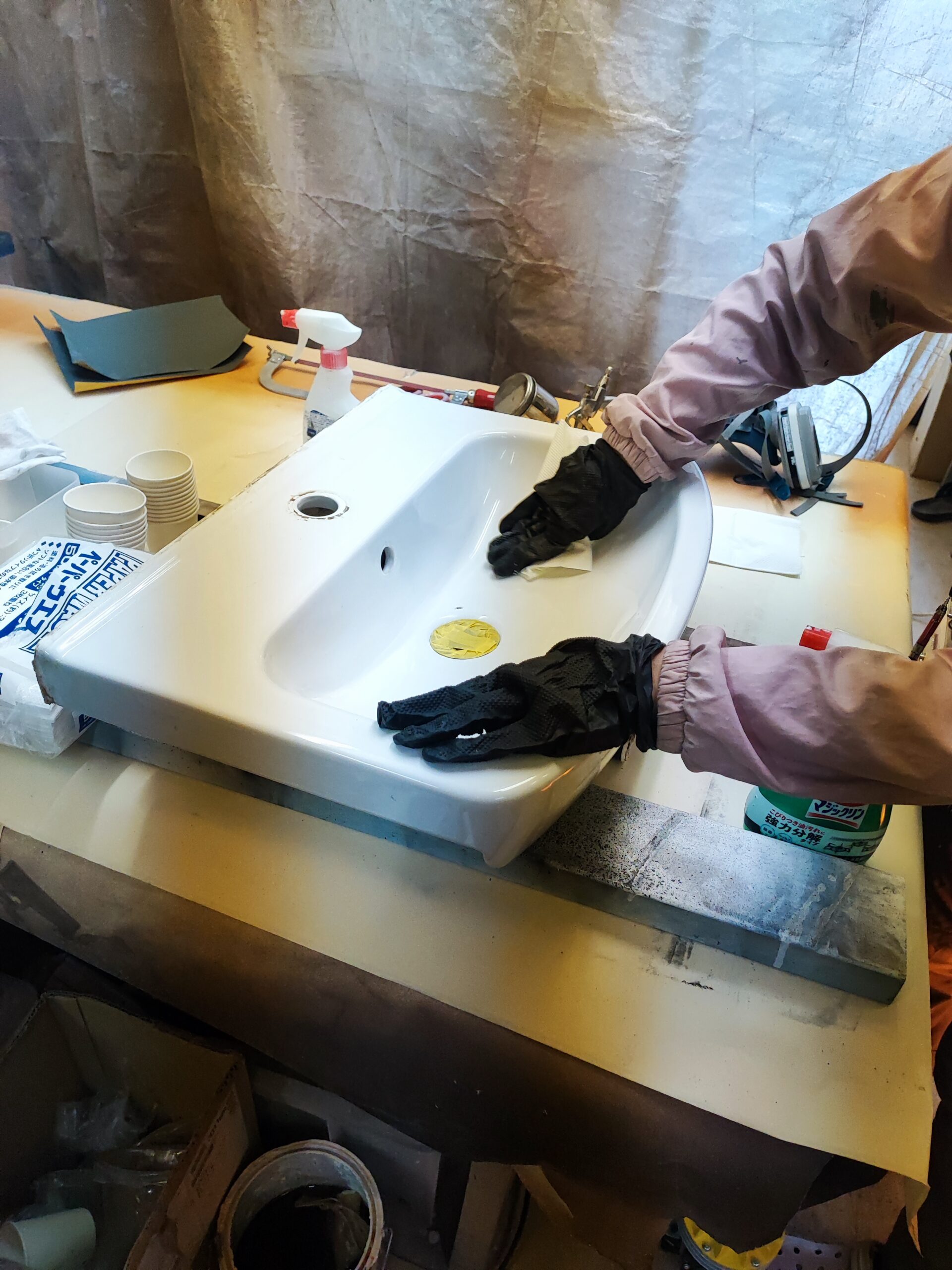 埼玉県Iさん　洗面ボウルリペア